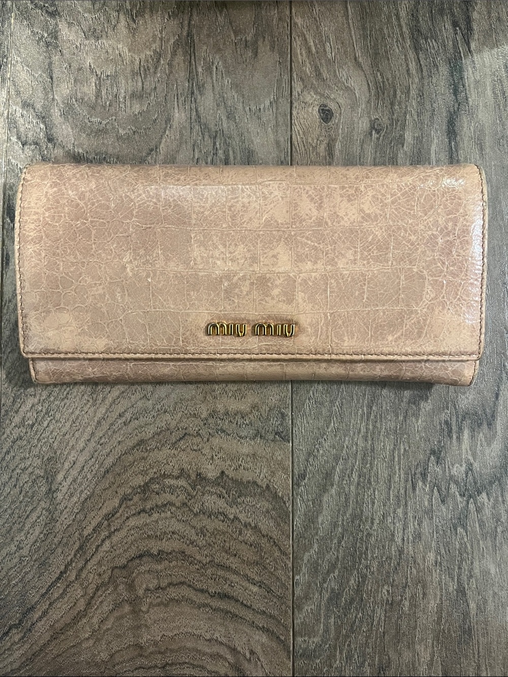 Authentic Miu Miu Wallet with Gold Logo